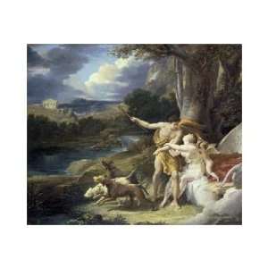  Venus and Adonis by Alexandre georges h. Regnault. Size 15 