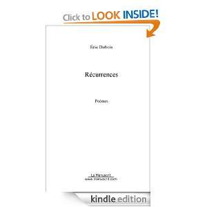 Récurrences (Poésie) (French Edition) Eric Dubois  