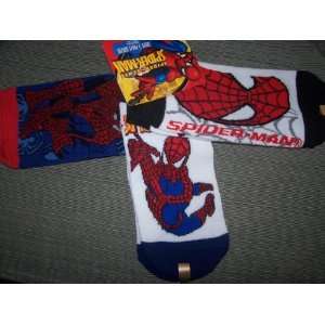 Spiderman Spidersense Toddler 3 Pack Socks ~ Size 4 6 (Face on White 