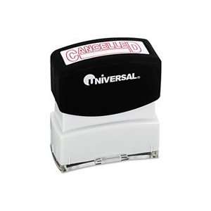 Universal 10045   Message Stamp, CANCELLED, Pre Inked/Re Inkable, Red 