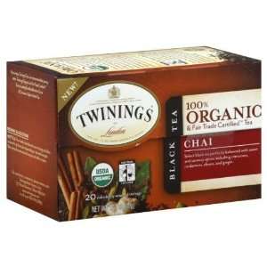 Twinings Organic Chai Tea ( 6/20 BAG)  Grocery & Gourmet 
