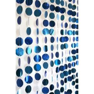  Spangles PVC Circles Beaded Curtain   Metallic Blue 