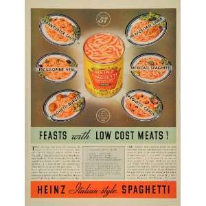  1935 Ad Heinz Spaghetti Can Italian Feast Recipe Josephine 
