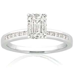   Emerald Cut Diamond Engagement Ring SI1 F IGI Fascinating Diamonds