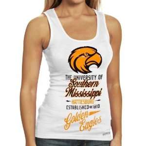  Southern Miss Golden Eagles Ladies White Distressed Boy 