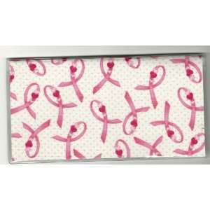  Checkbook Cover Breast Cancer Awareness Ribbon Tiny Heart 