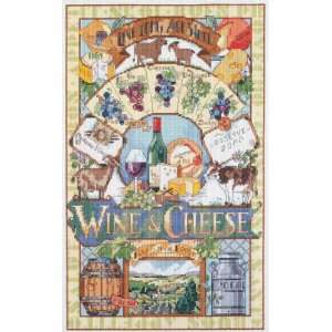  Cross Stitch Kit Wine & Cheese Janlynn Platinum Collection 