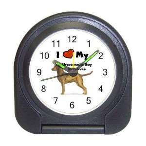  I Love My Chesapeake Bay Retriever Travel Alarm Clock 