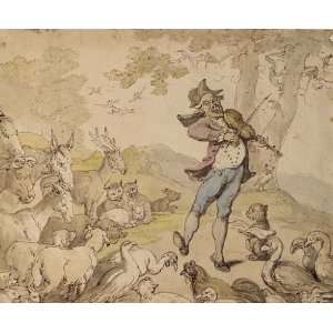  Hand Made Oil Reproduction   Thomas Rowlandson   24 x 20 