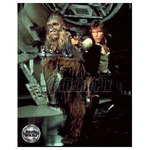  Star Wars ANH Chewbacca and Han Solo Take Aim Color Print 