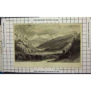  St Bran Chier Mountains Forest Old Antique Print