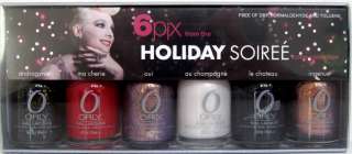 ORLY HOLIDAY SOIREE 6 Pix Nail Lacquer Collection Set~Androgynie, Ma 