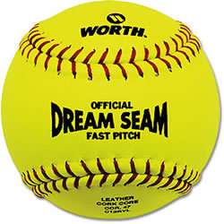 Worth 12 Dream Seam Fastpitch Softballs   Dozen   NFHS  