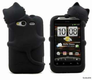   Wildfire S G13 Case, Black KIKI Cat Soft Case Cover for HTC Wildfire S