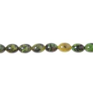  16x12mm Chinese Chrysoprase Melon Beads   16 Inch Strand 