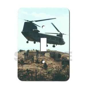  Chinook Helicopter   Glow in the Dark Light Switch Plate 