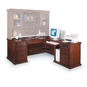  Huntington Oxford Burnished Oak Desk with Right Computer 