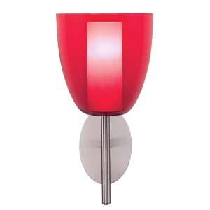  Eglo Lighting 87554A Sasso 1 Light Sconces in Nickel/Red 