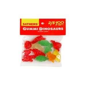  Sathers Gummi Dinosaurs Candy, 2.5 Oz Bag, 12 ea Health 