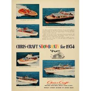  1954 Ad Chris Craft Showboats Express Cruiser Conqueror 