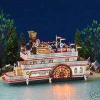 Dept 56 Snow Village High Roller Riverboat MIB NEW  