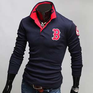   Slim Fit Boston RED SOX Polo Collar T Shirts 2XL, 3XL, 4XL  