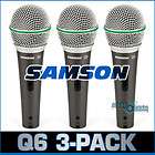 SAMSON Q6 Dynamic Microphone (3 pack)