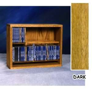  Solid Oak Spacesaver CD Dowel Cabinet Rack   Holds 84 CDs (Dark Oak 