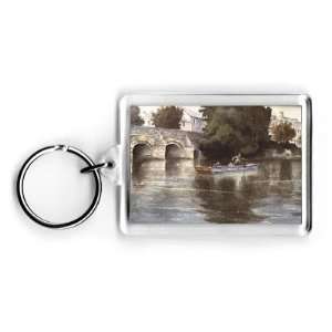  Fishing at Christchurch by Vic Trevett   Acrylic Keyring 