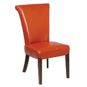  Sofie Terra Cotta Bicast Leather Sidechair