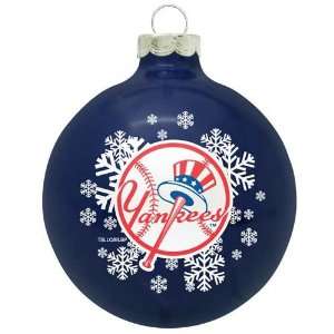  New York Yankees Small Painted Round Christmas Tree 
