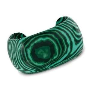    298.00 ct. t.w. Green Malachite Cuff Bracelet. 7.5 Jewelry