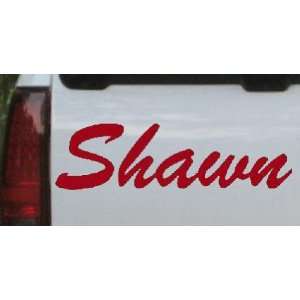  Shawn Names Car Window Wall Laptop Decal Sticker    Red 