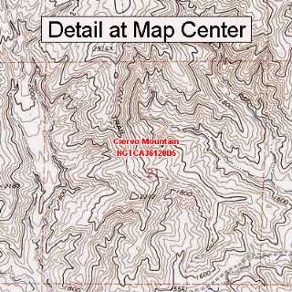 USGS Topographic Quadrangle Map   Ciervo Mountain, California (Folded 