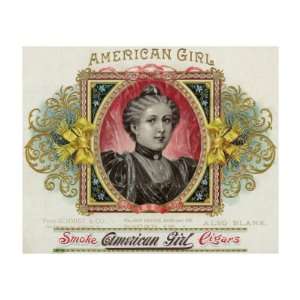  American Girl Brand Cigar Box Label Premium Poster Print 