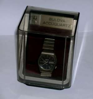  Accuquartz Wristwatch Watch Running, blue dial   has original box