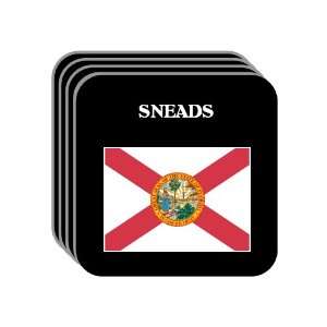 US State Flag   SNEADS, Florida (FL) Set of 4 Mini Mousepad Coasters