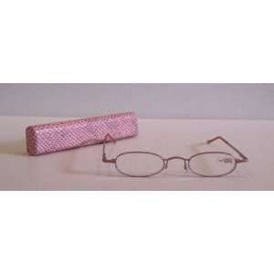  Cinzia Designs Coiled Pink Folding Reading Glasses Health 