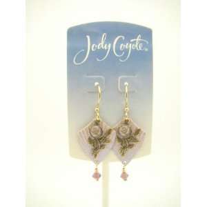 Jody Coyote Lilac Rose Earrings