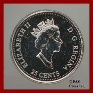 1999 July Choice BU Canada Quarter 25 Cents Coin #10229438 61  