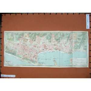   1965 Colour Map Messina Street Plan Porto Cittadella