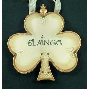  Irish Ceramic Shamrock Ornament Slainte Celtic Traditions 
