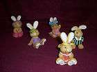 lot 15 cute 3 resin bunny pot sitters just in
