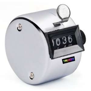  TRIXES Chrome Fixed Stand Tally Counter 4 Digit Number 