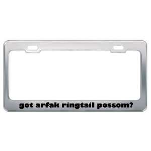 Got Arfak Ringtail Possom? Animals Pets Metal License Plate Frame 