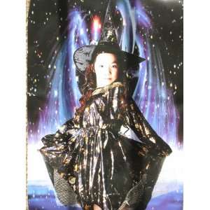 Quality Child Witch Costume with Fold able Magic Hat 