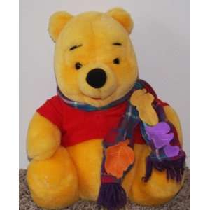  Fall Scarf Wearing Winnie the Pooh 12 Inch Plush Doll Toys & Games
