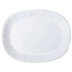 Skyros Designs Historia Large Oval Platter   Paper White 