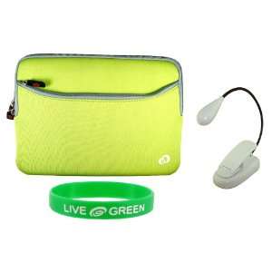   Case with Clip on Reading Lights   Neon  Players & Accessories