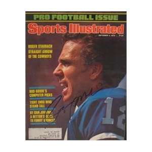Roger Staubach autographed Sports Illustrated Magazine (Dallas Cowboys 